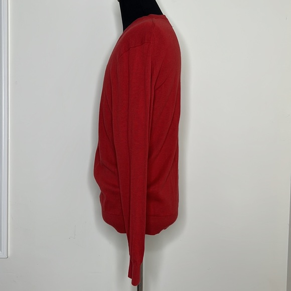 SOUTHERN TIDE Men’s Red V-Neck Cotton Sweater L - Picture 6 of 7